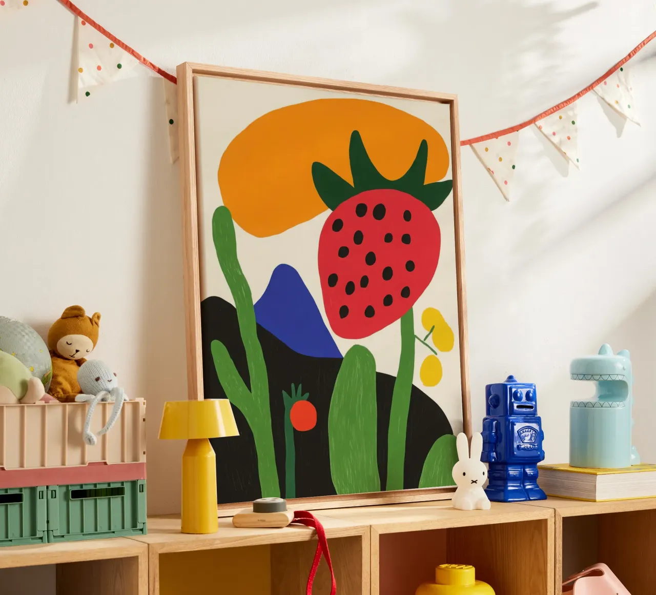 Fruity Nature Abstract canvas with Floater frame by Pop and Fruits - Affiches & posters