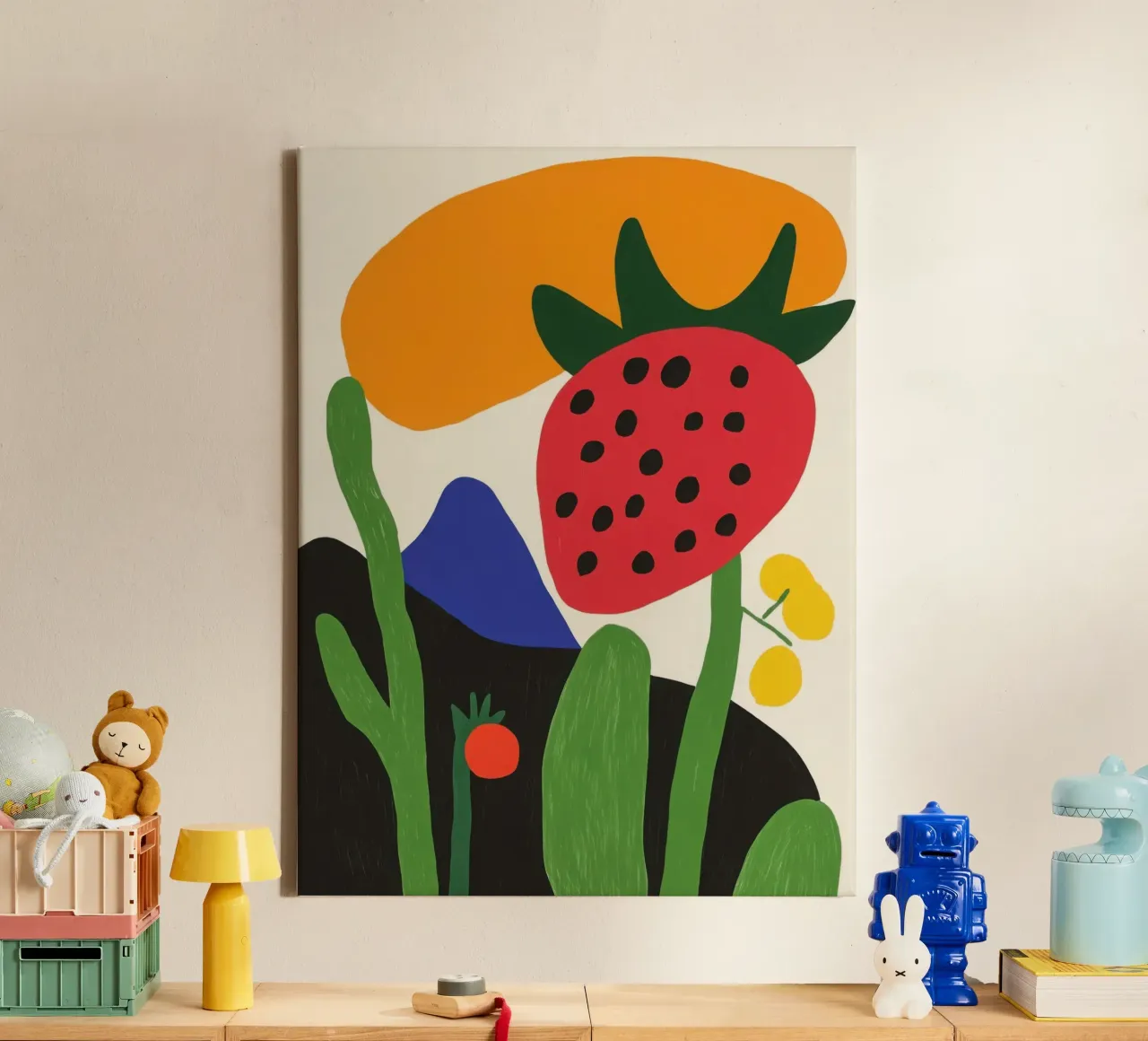 Fruity Nature Abstract canvas with Floater frame by Pop and Fruits - Affiches & posters