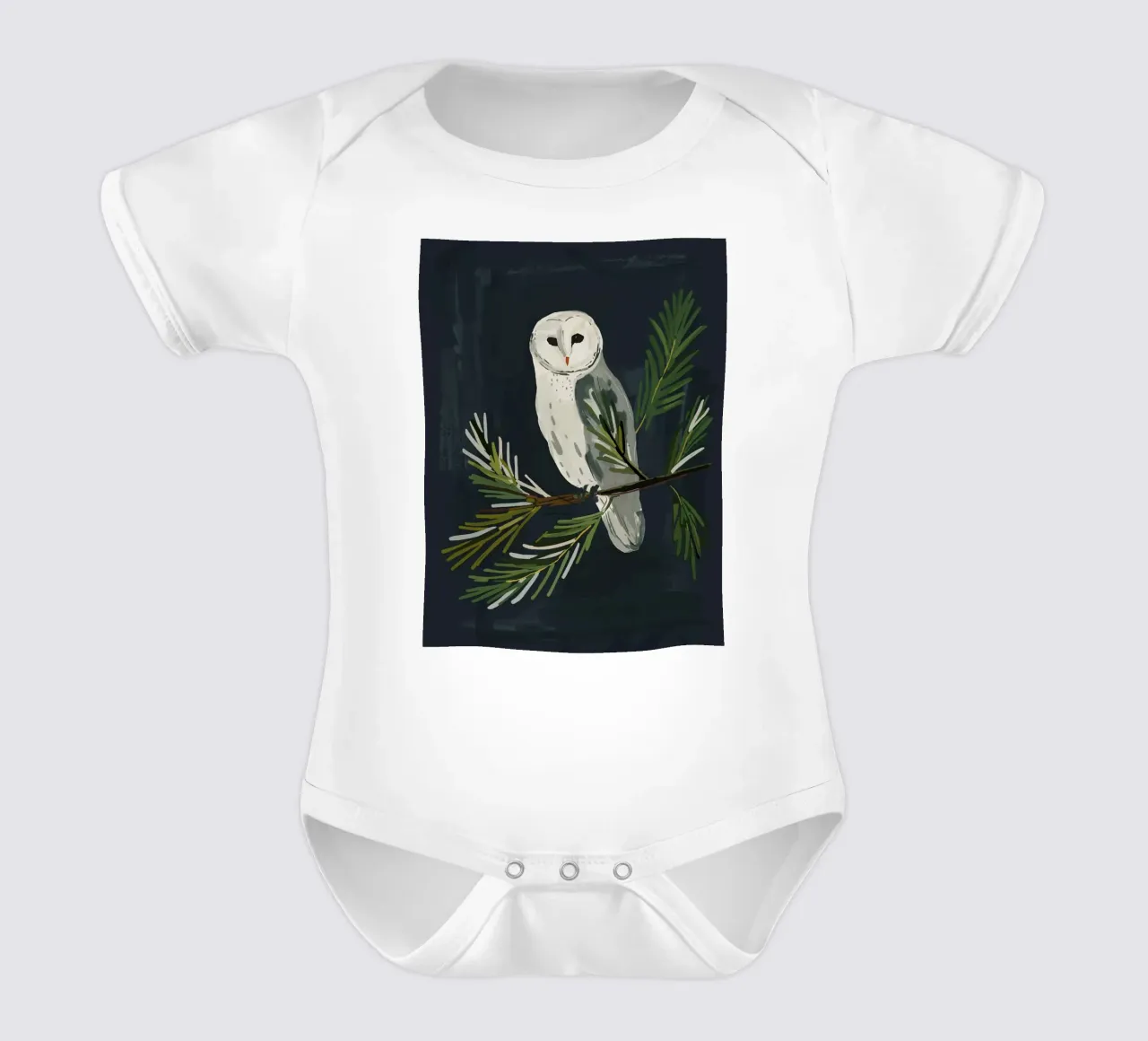 Gufo notturno body neonato maniche corte da ThingDesign