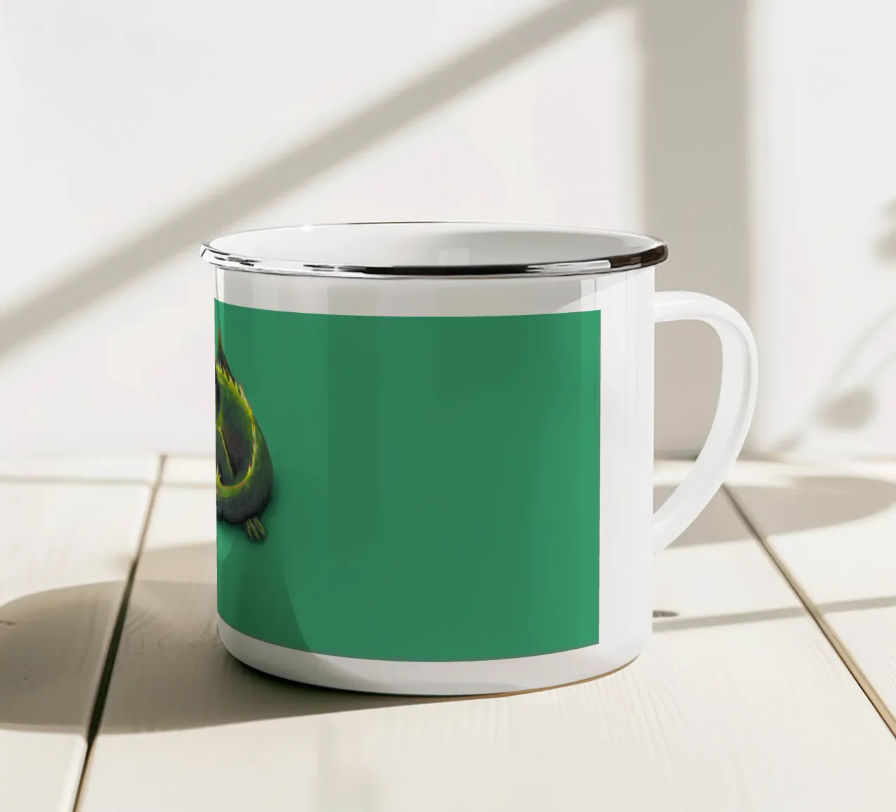 Drago addormentato tazza in smalto da BwiseLizzy