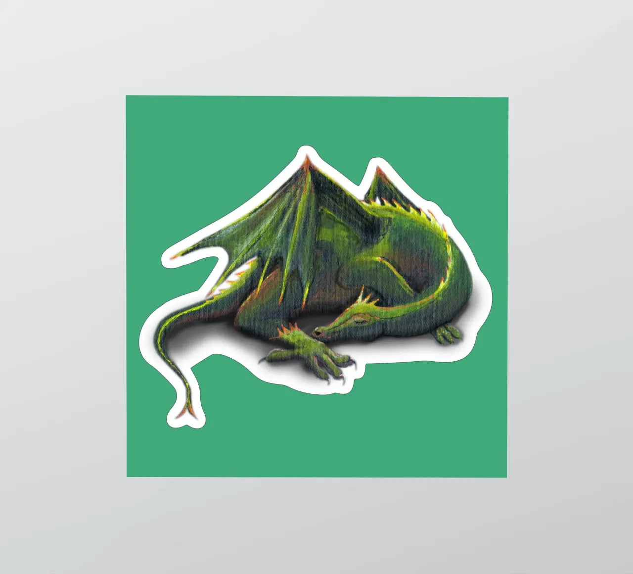 Schlafender Drache Sticker von BwiseLizzy