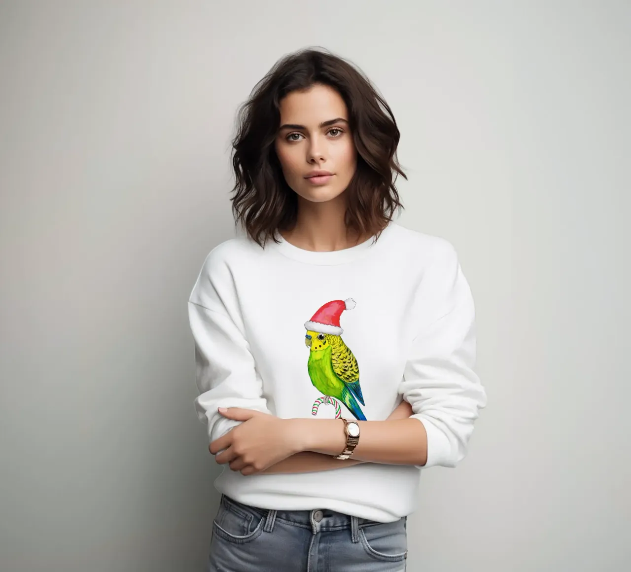 Budgie in stile natalizio felpa da BwiseLizzy