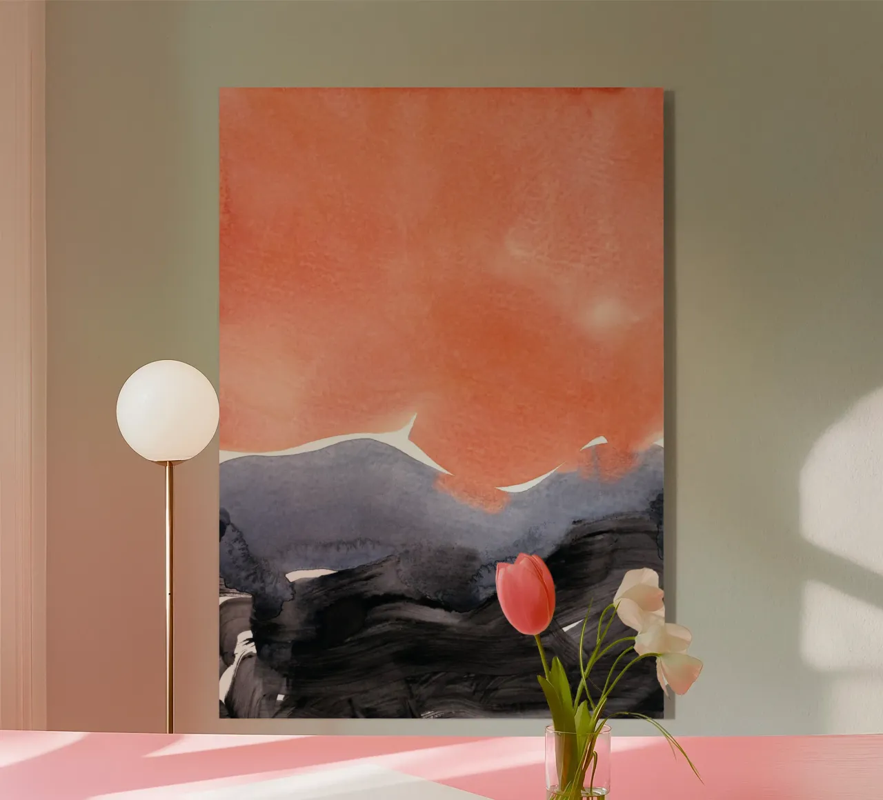 orange blue graphite plexiglass da IRIS LEHNHARDT FINE ART