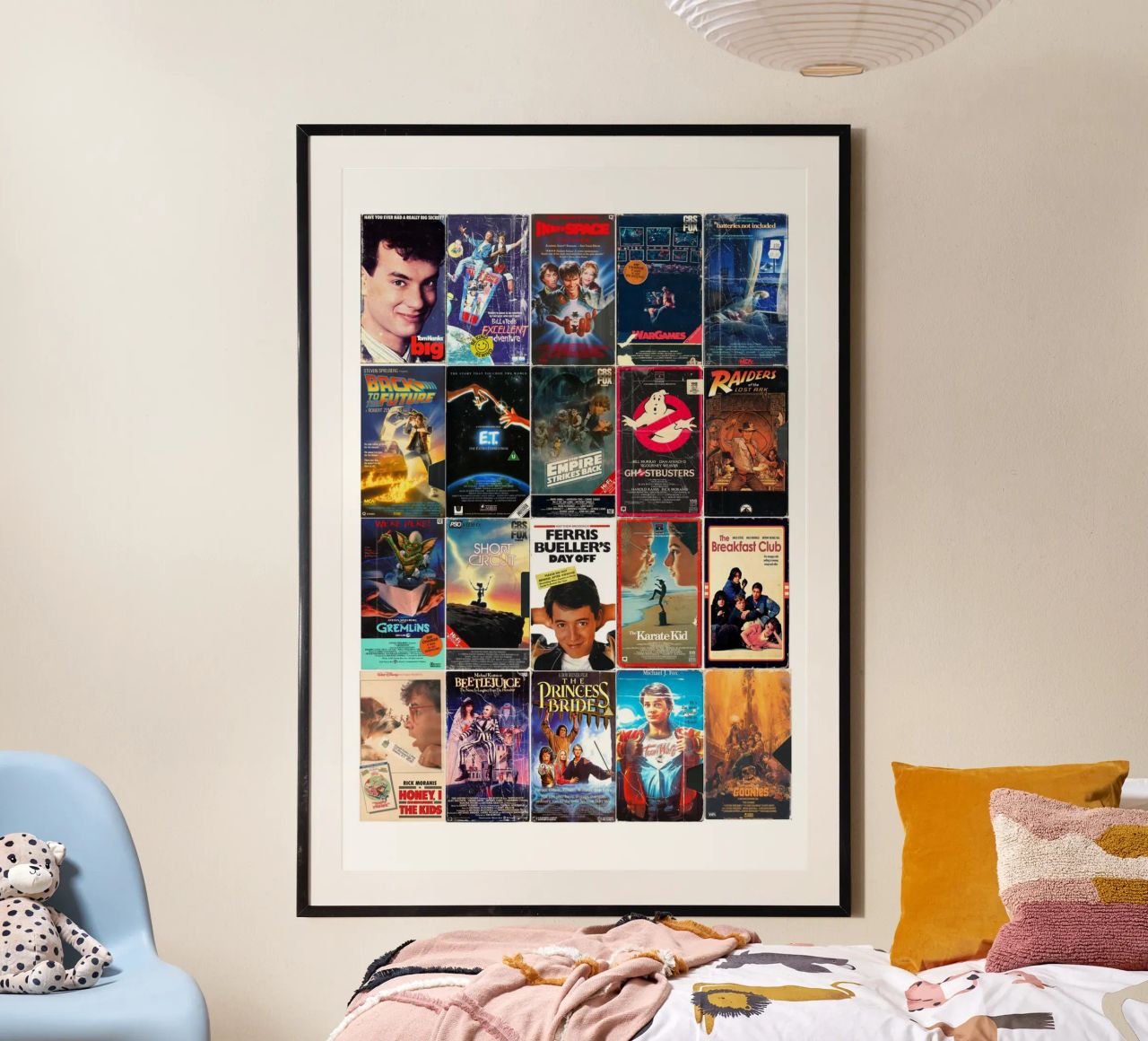Films emblématiques pour enfants des années 80 - Couverture de VHS vintage poster de MrMustardPrints