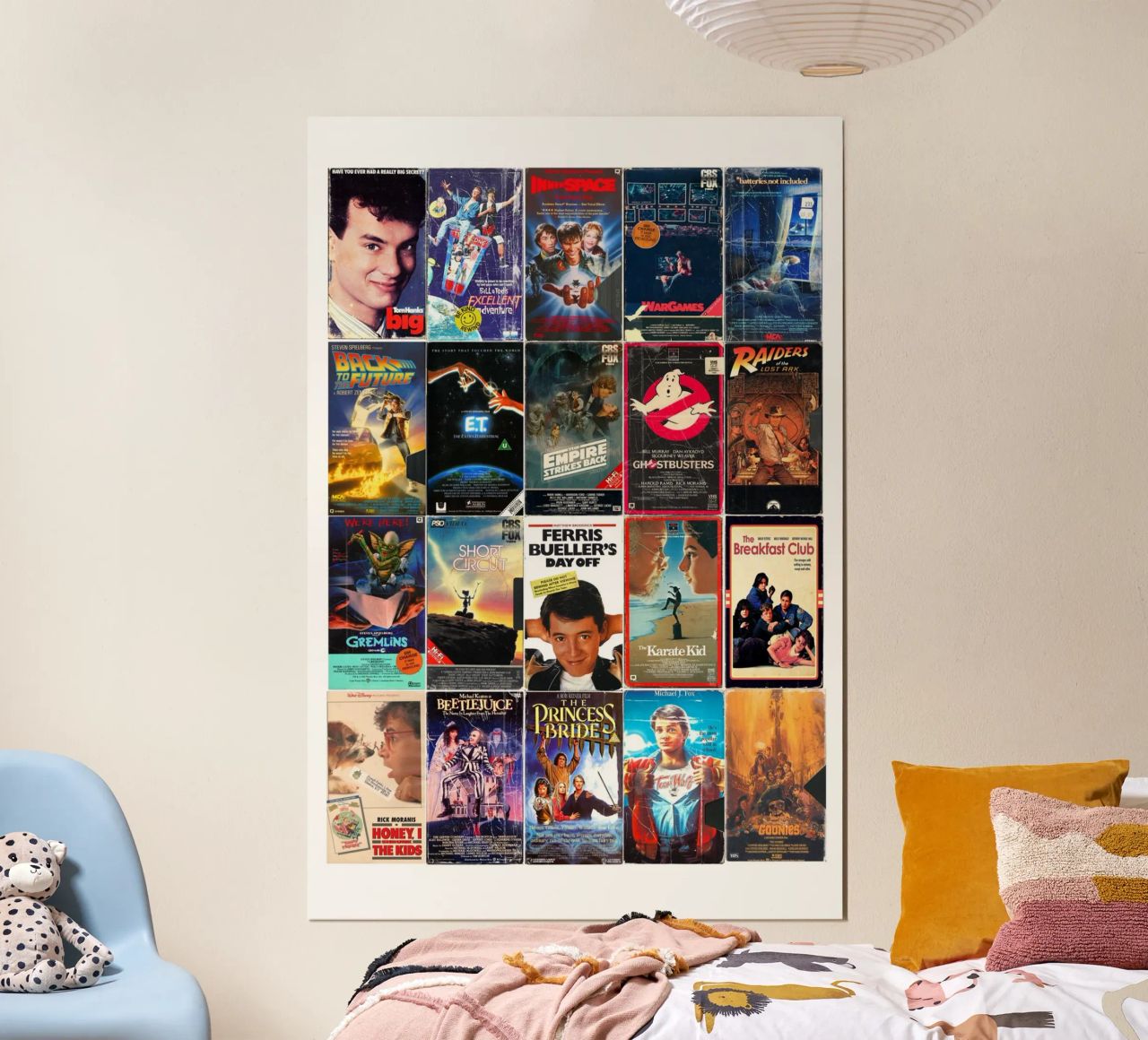 Films emblématiques pour enfants des années 80 - Couverture de VHS vintage poster de MrMustardPrints