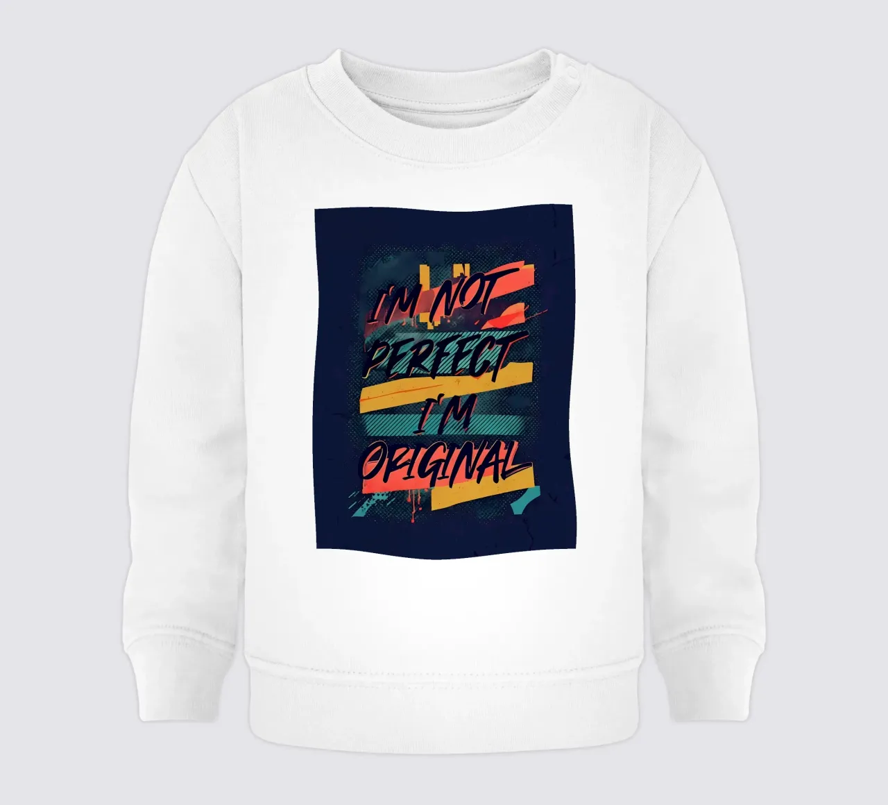 Ich bin nicht perfekt, ich bin originell - Abstrakte Kunst Zitat Baby Sweatshirt von inspirational quote