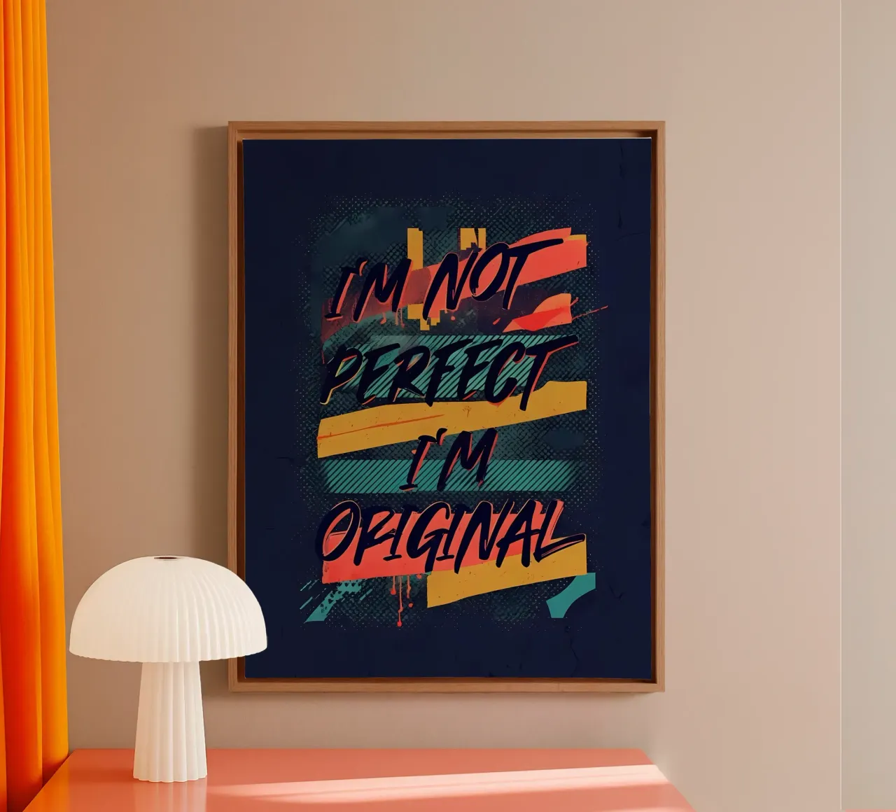 Ich bin nicht perfekt, ich bin originell - Abstrakte Kunst Zitat Leinwand von inspirational quote