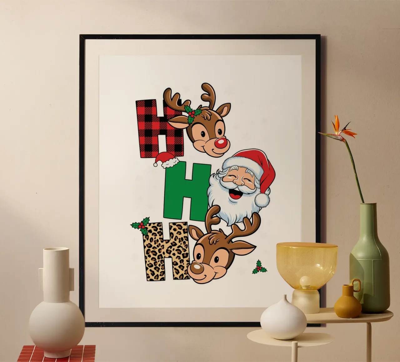 Santa Claus face Poster von edsonramosart