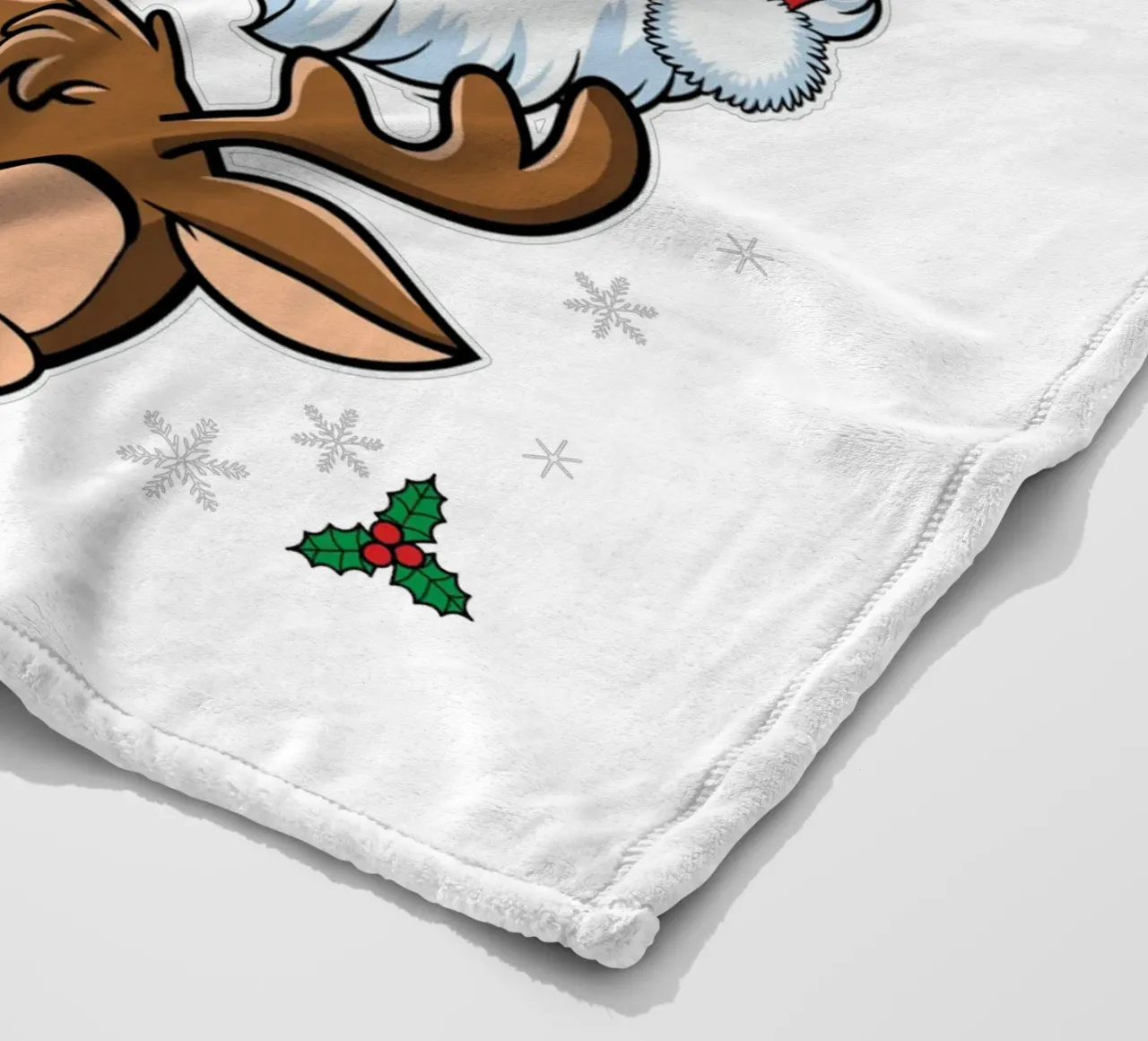 Santa Claus face fleece blanket by edsonramosart