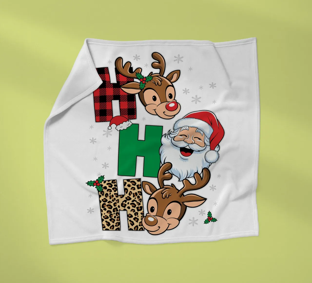 Santa Claus face fleece blanket by edsonramosart