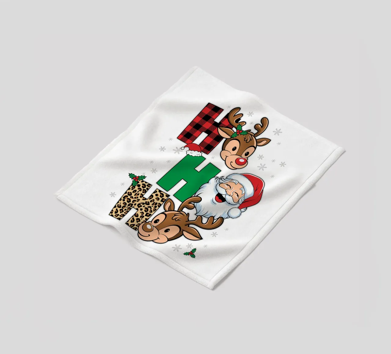 Santa Claus face fleece blanket by edsonramosart