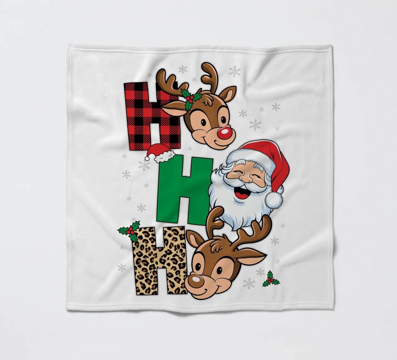 Santa Claus face fleece blanket by edsonramosart