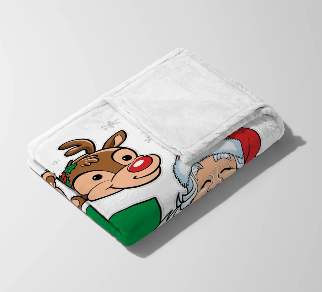 Santa Claus face fleece blanket by edsonramosart