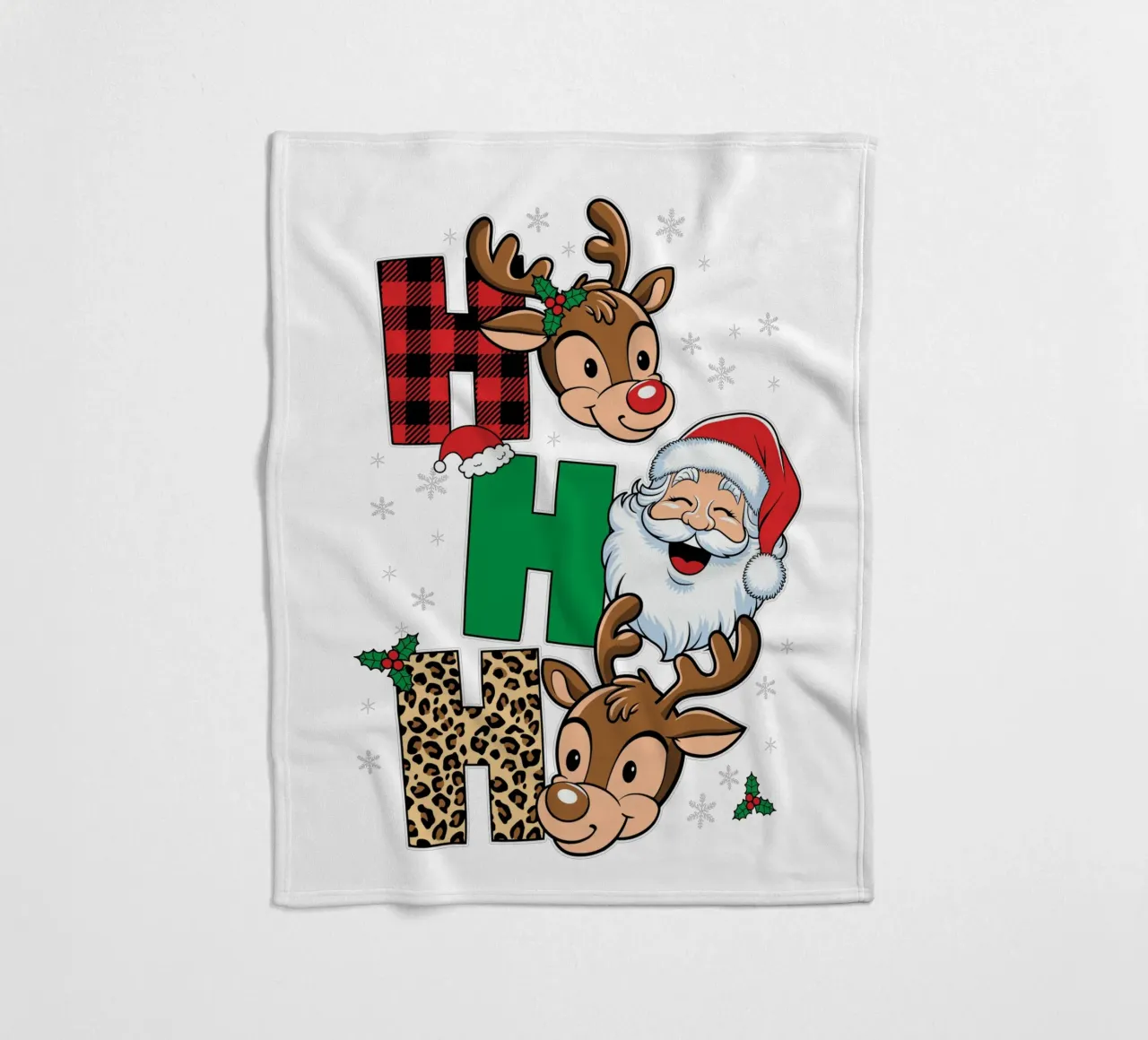 Santa Claus face fleece blanket by edsonramosart