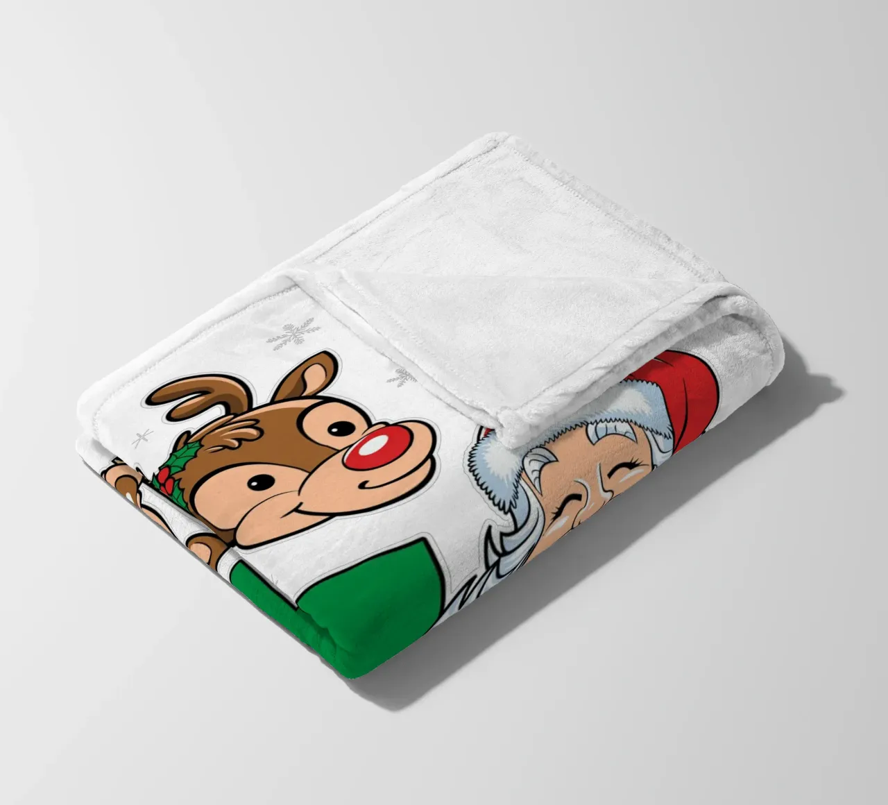 Santa Claus face fleece blanket by edsonramosart