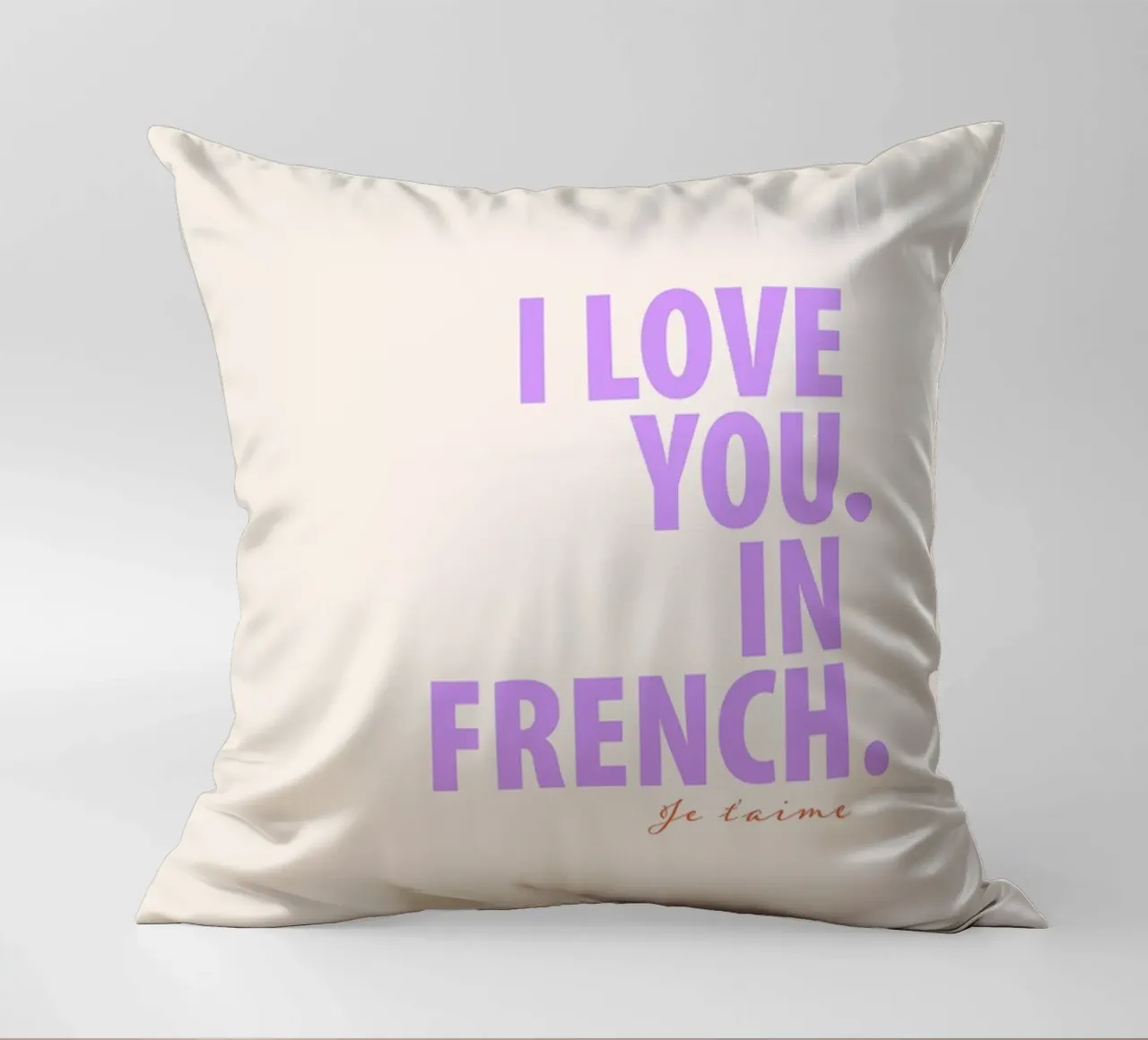 Ti amo in francese cuscino da Malou-Studio