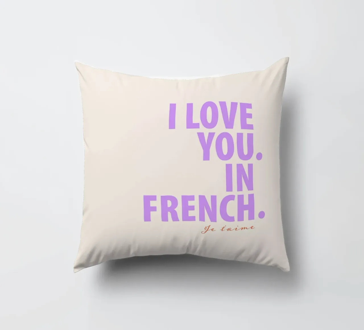 Ti amo in francese cuscino da Malou-Studio