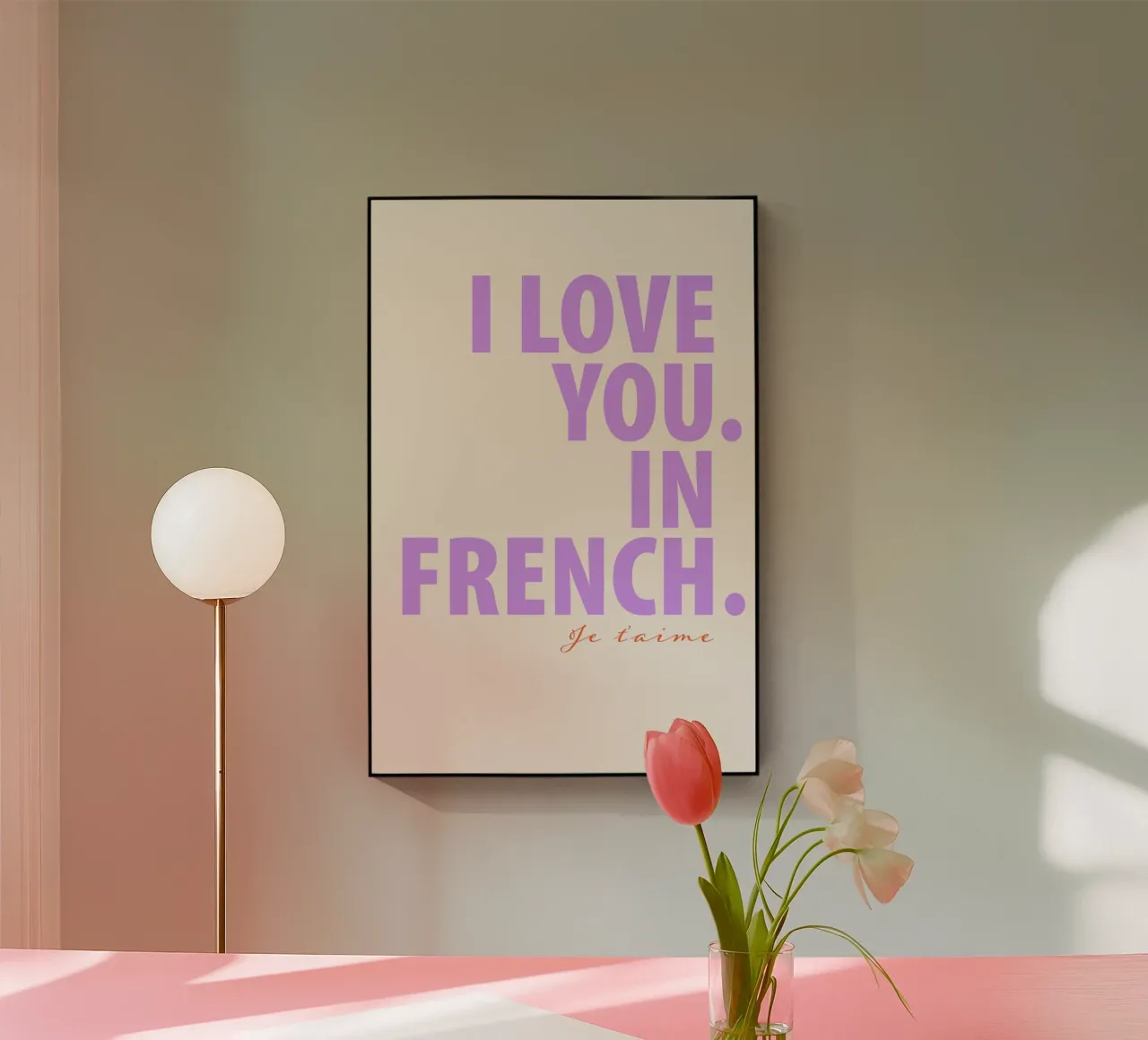 Ti amo in francese plexiglass da Malou-Studio