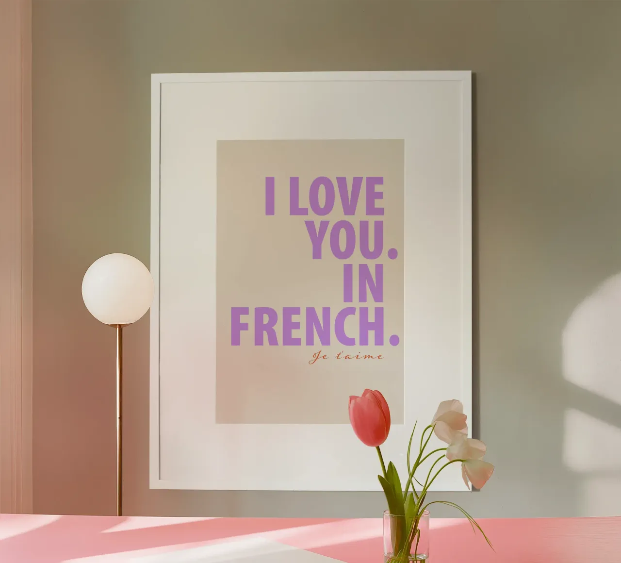 Ti amo in francese carta hahnemühle da Malou-Studio