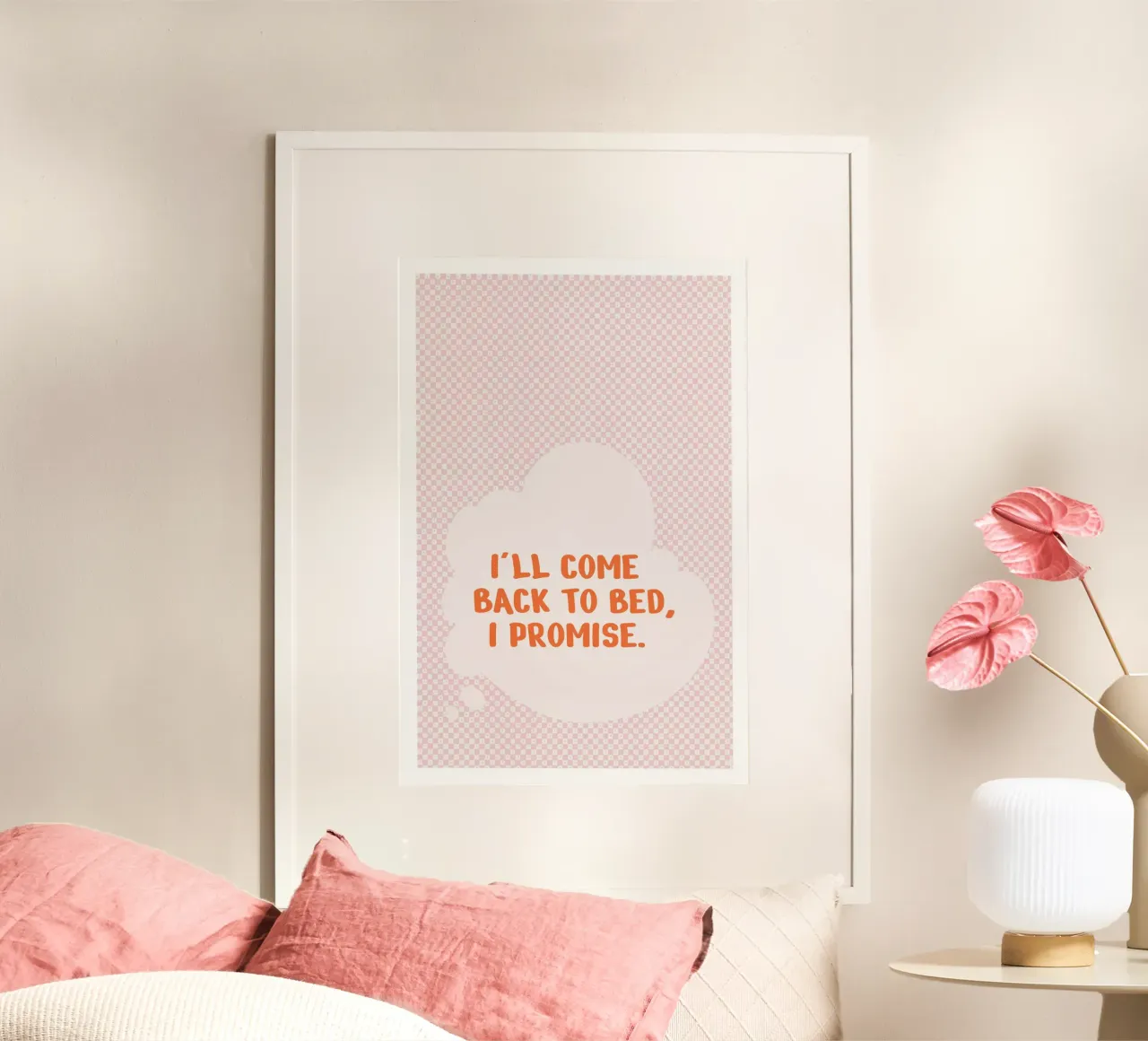 Tornerò a letto poster con telaio in plastica da Malou-Studio