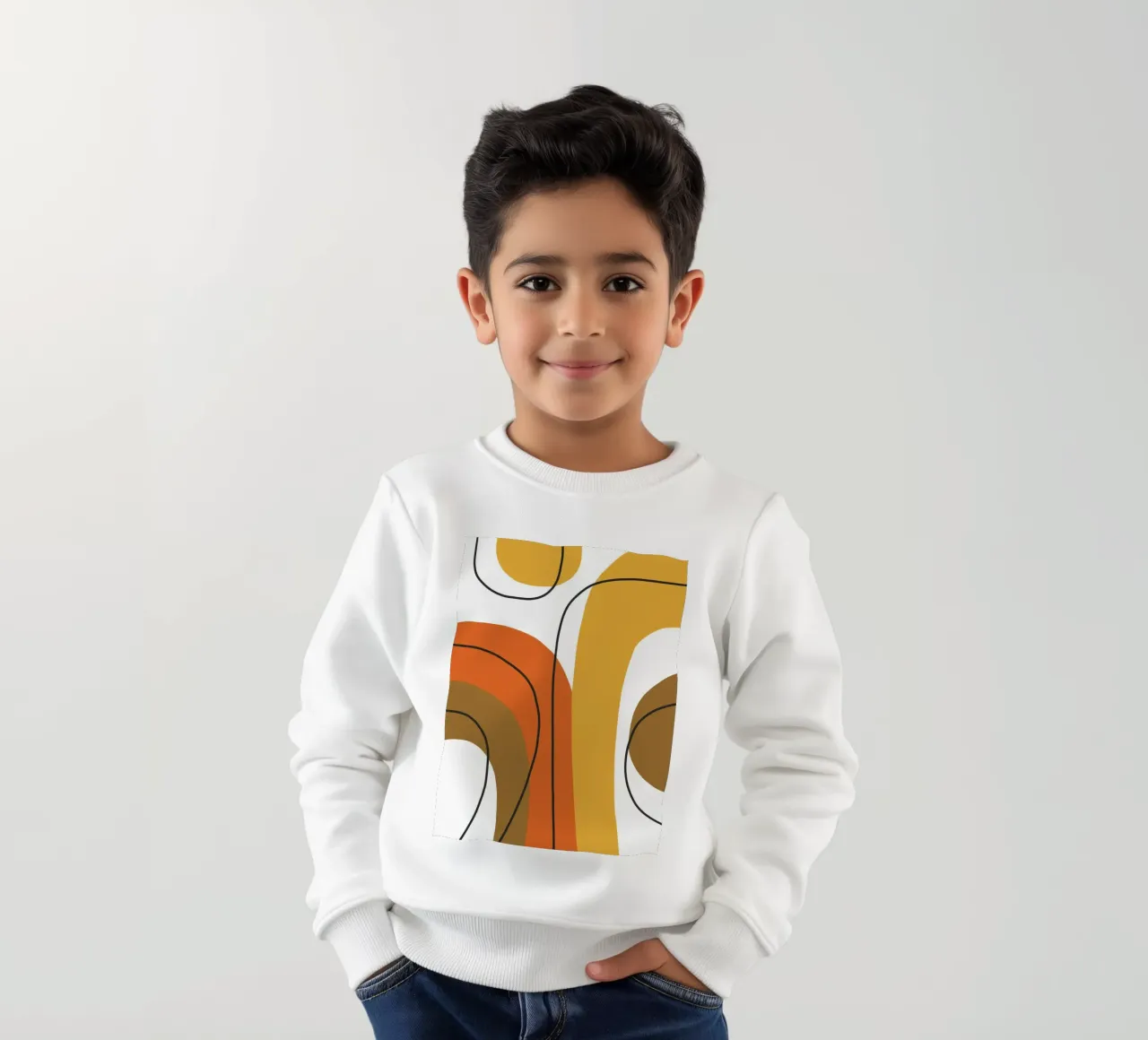 Bold curving shapes felpa bambino da LisaArtes