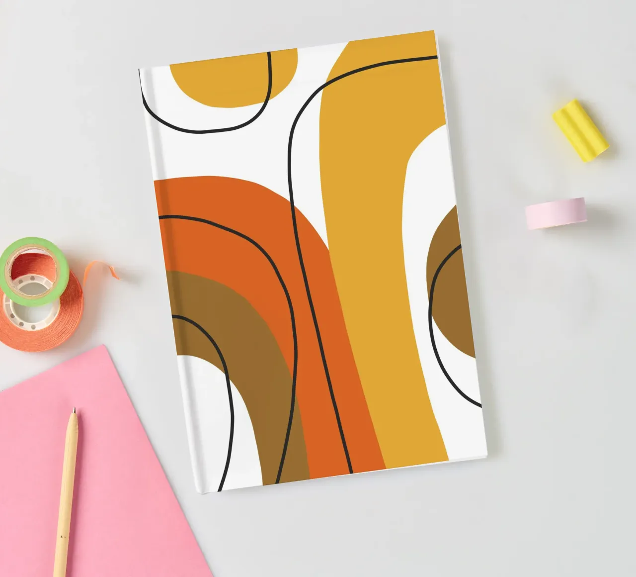 Bold curving shapes notebook by LisaArtes