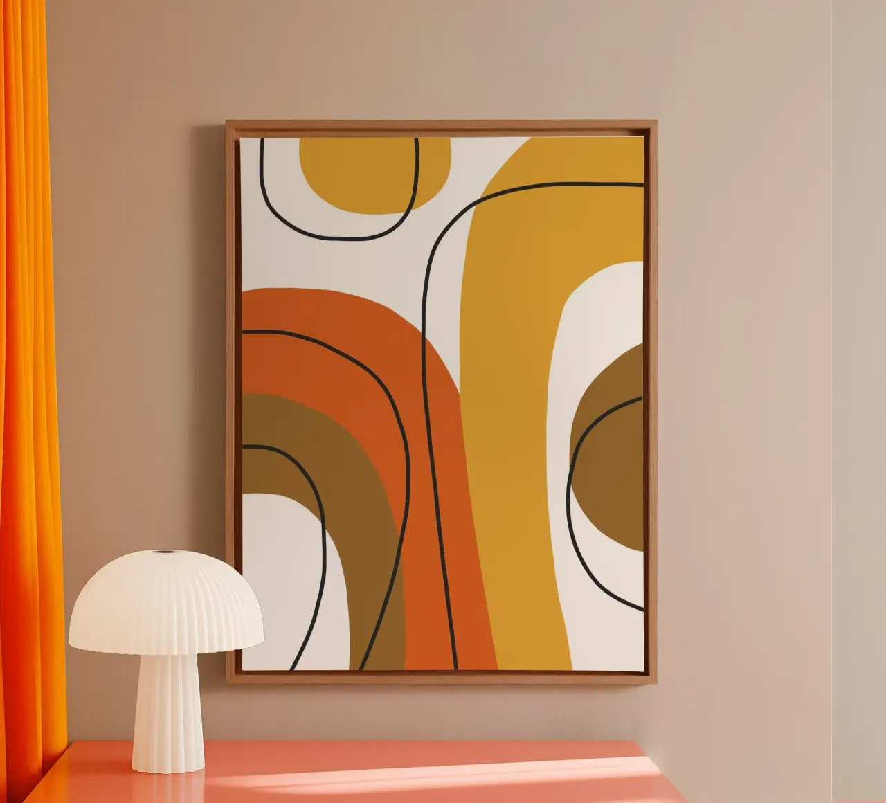 Bold curving shapes tela con Cornice a cassetta da LisaArtes