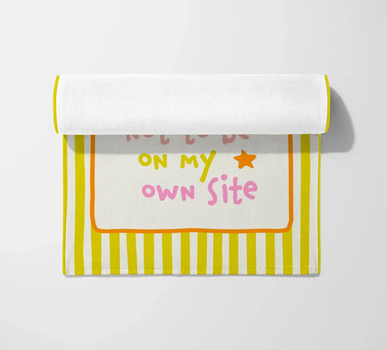 I would be stupid not to be on my own Side beach towel by Malou-Studio