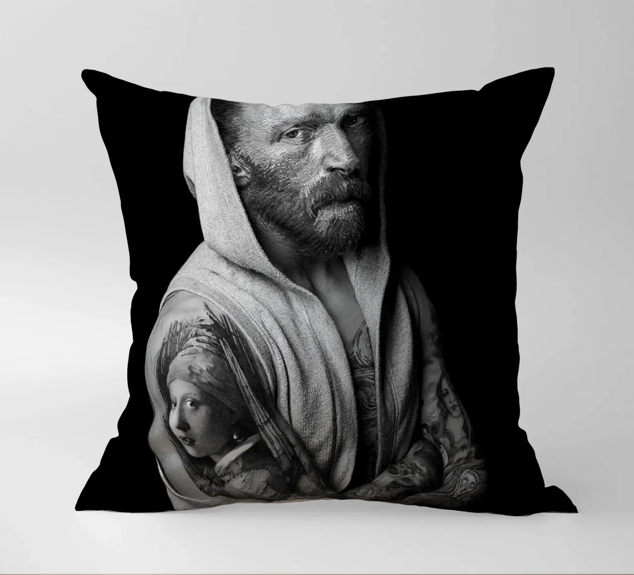 Van Gogh Tattoo decorative cushion by Paste in Place