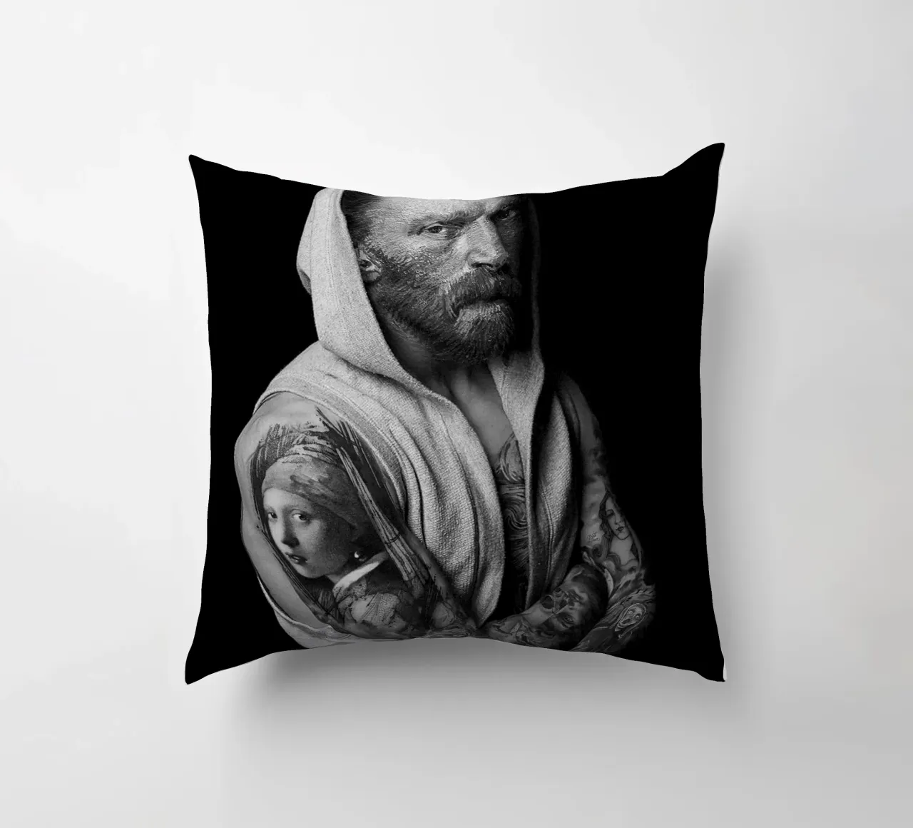 Van Gogh Tattoo decorative cushion by Paste in Place