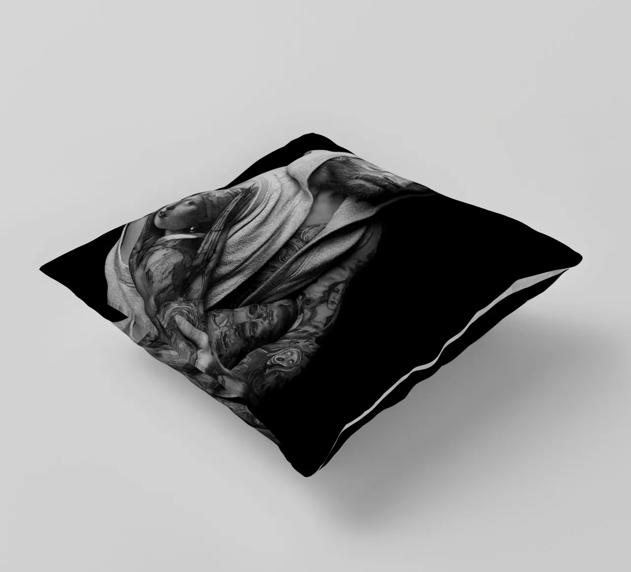Van Gogh Tattoo decorative cushion by Paste in Place