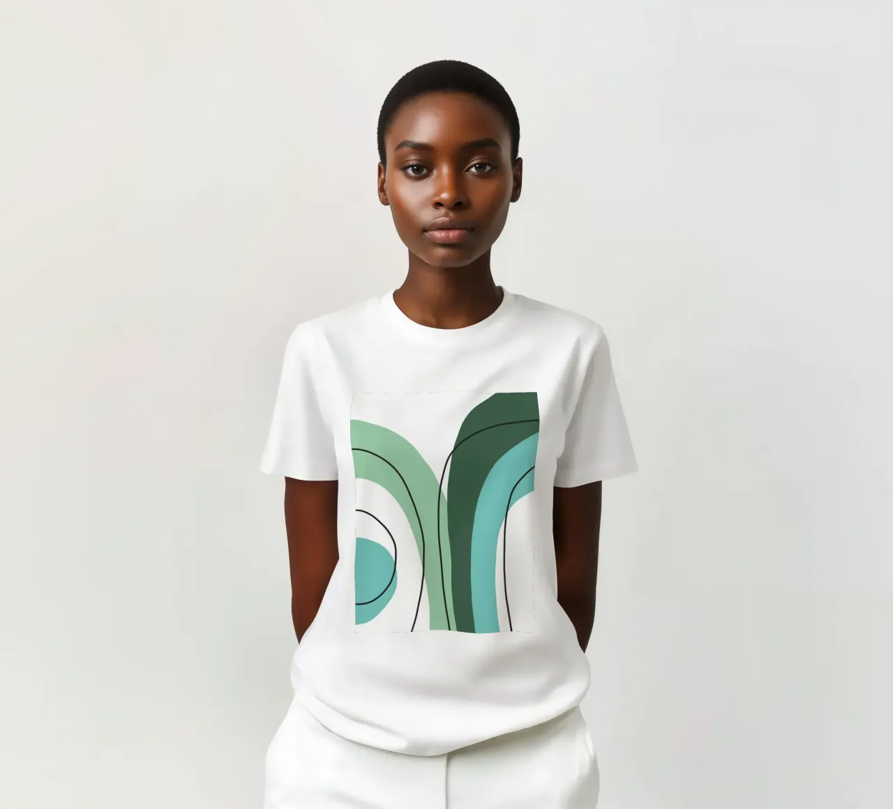 Curved lines t-shirt da LisaArtes