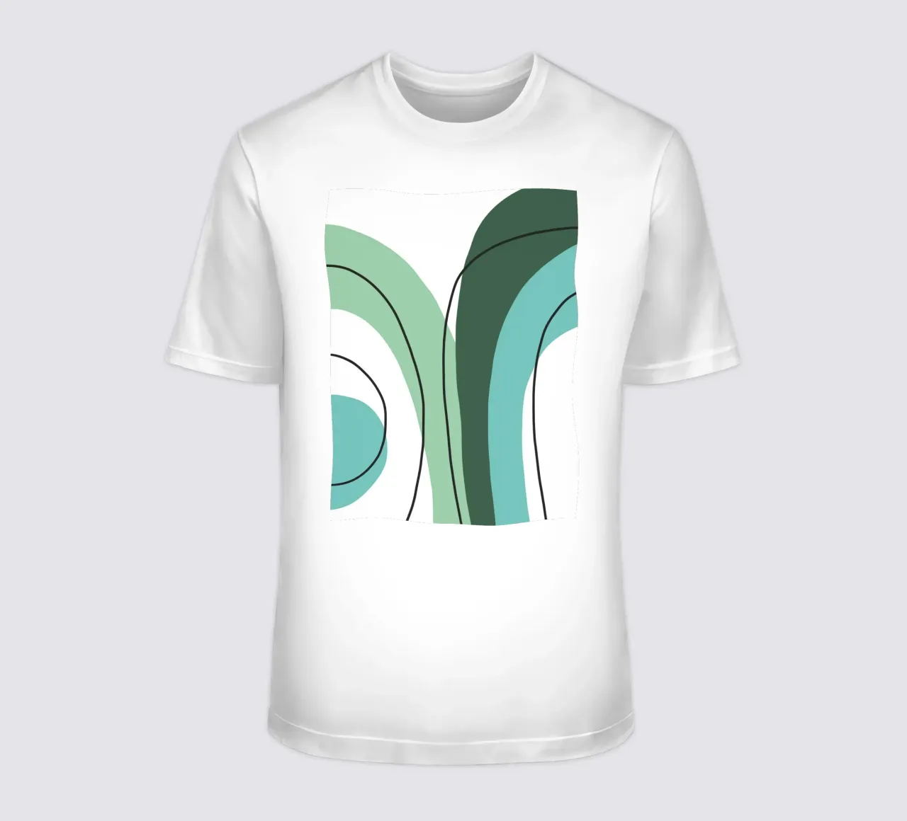 Curved lines t-shirt da LisaArtes