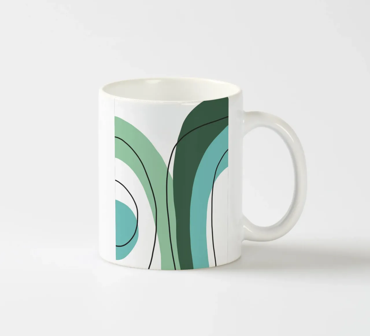 Curved lines tazza in ceramica da LisaArtes
