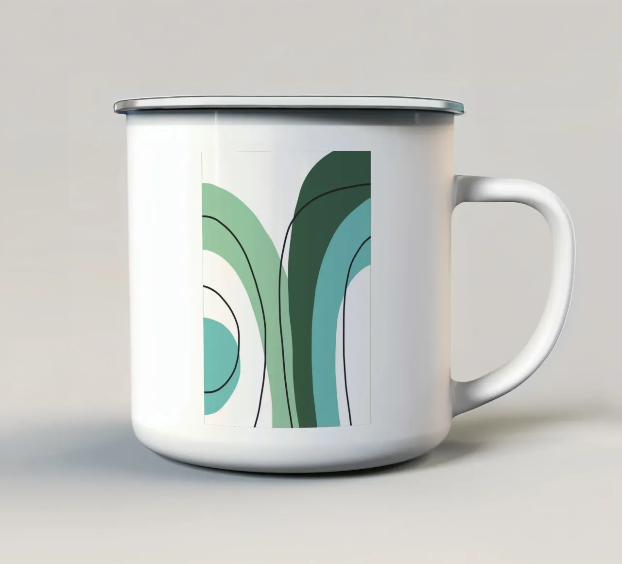 Curved lines tazza in smalto da LisaArtes
