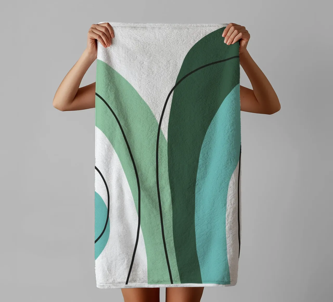 Curved lines asciugamano da bagno da LisaArtes