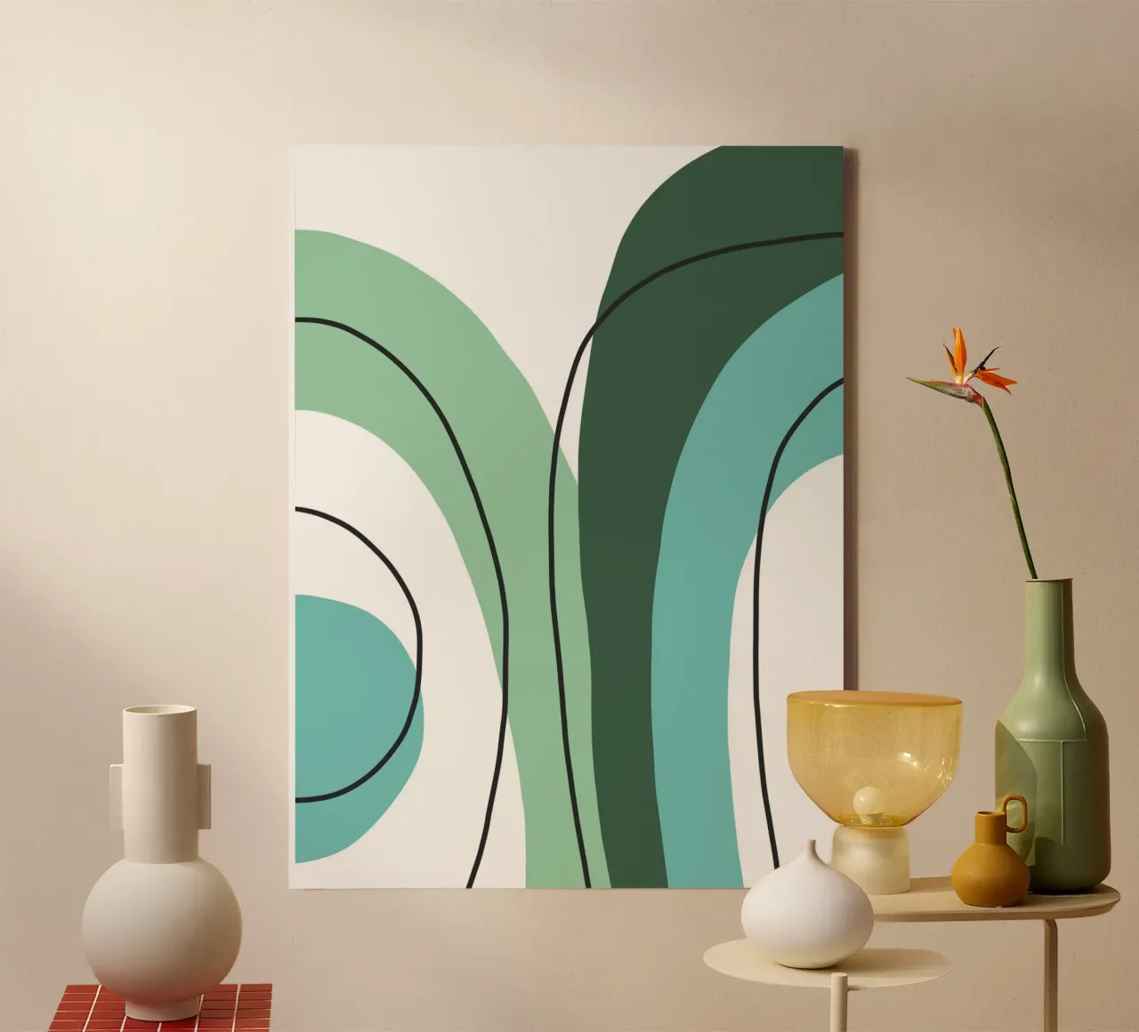 Curved lines tela da LisaArtes