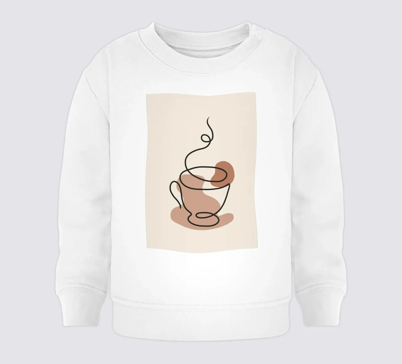 Steaming cup baby sweatshirt by LisaArtes