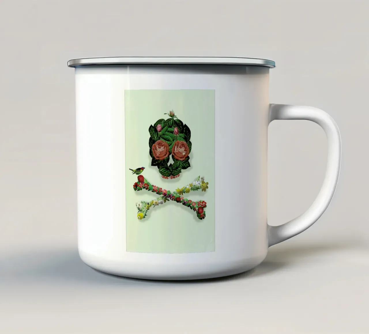 Life tazza in smalto da Chris Wharton