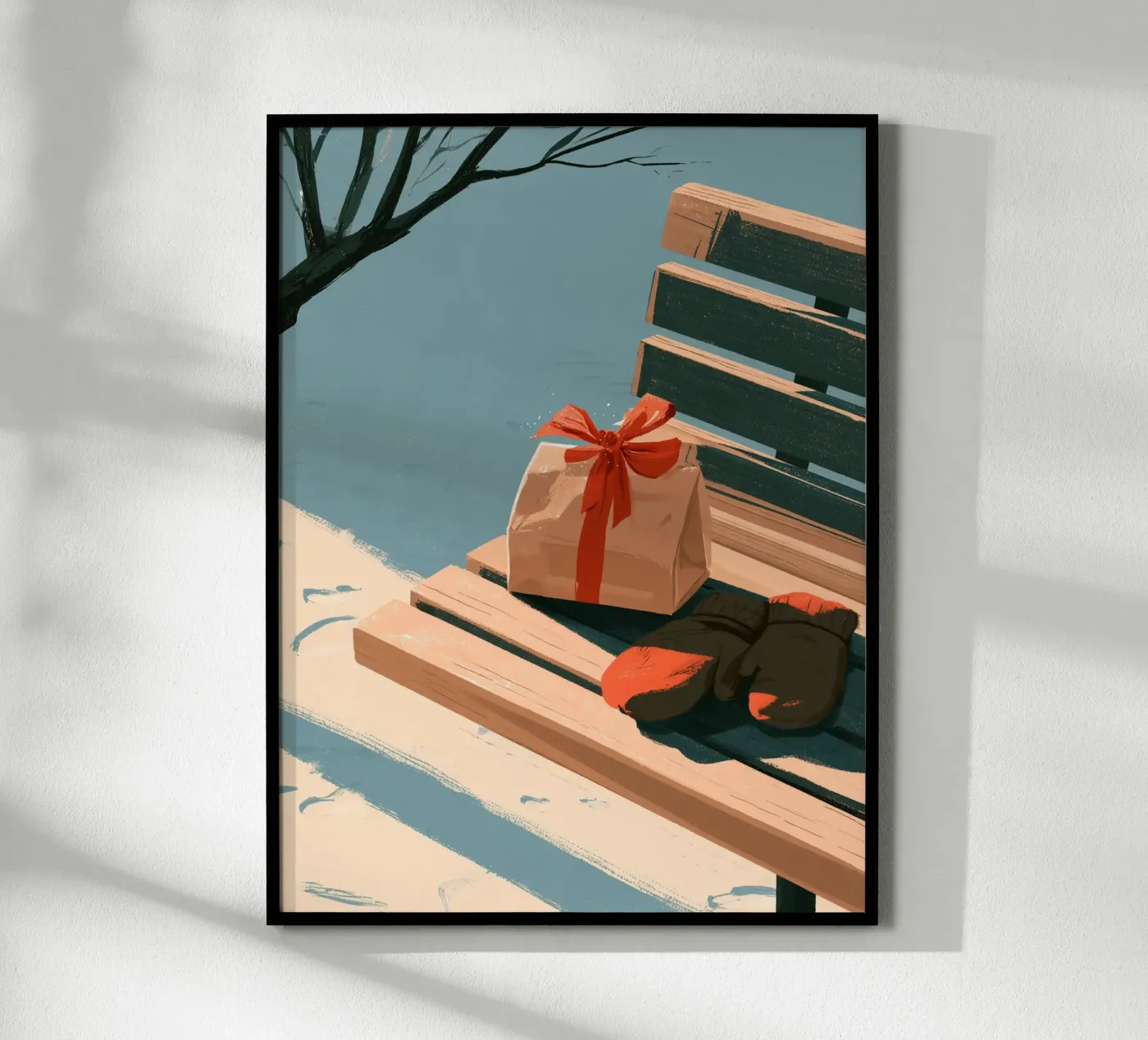Xmas Bench poster by Bloomtheory