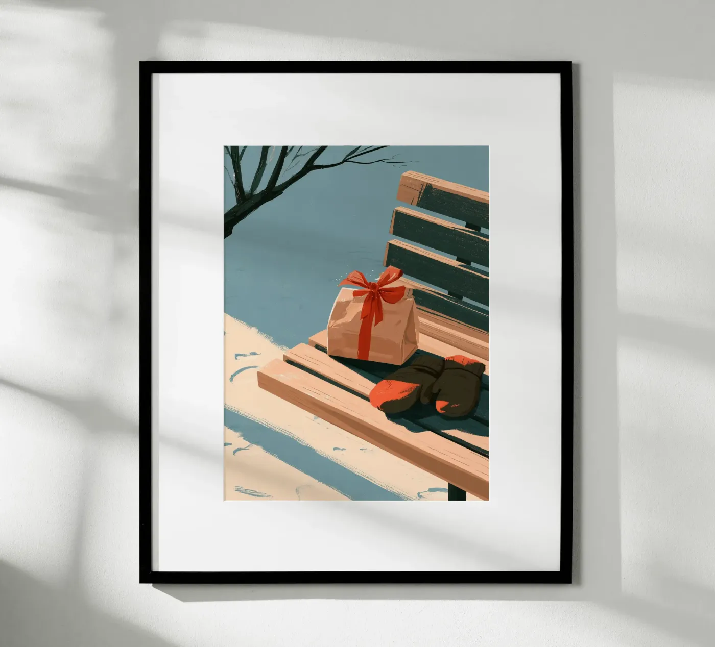 Xmas Bench poster by Bloomtheory