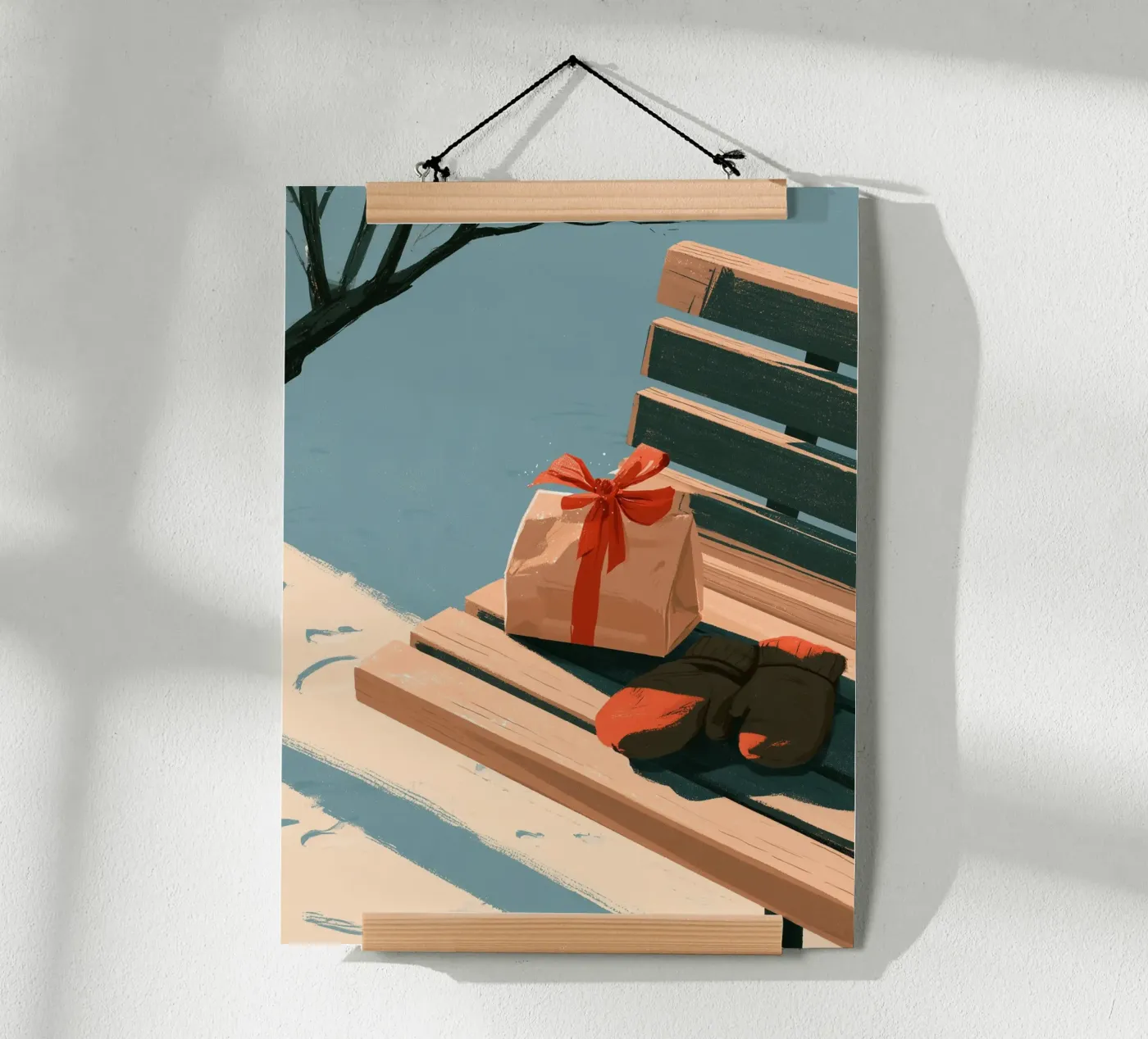 Xmas Bench poster by Bloomtheory