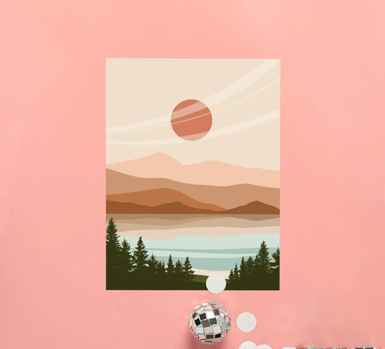 Serene landscape sticker by LisaArtes