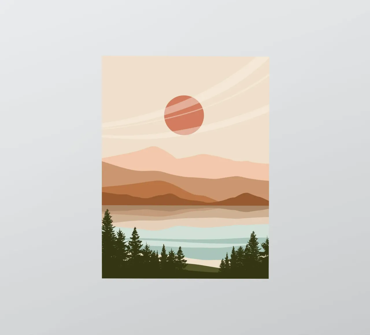 Serene landscape sticker by LisaArtes