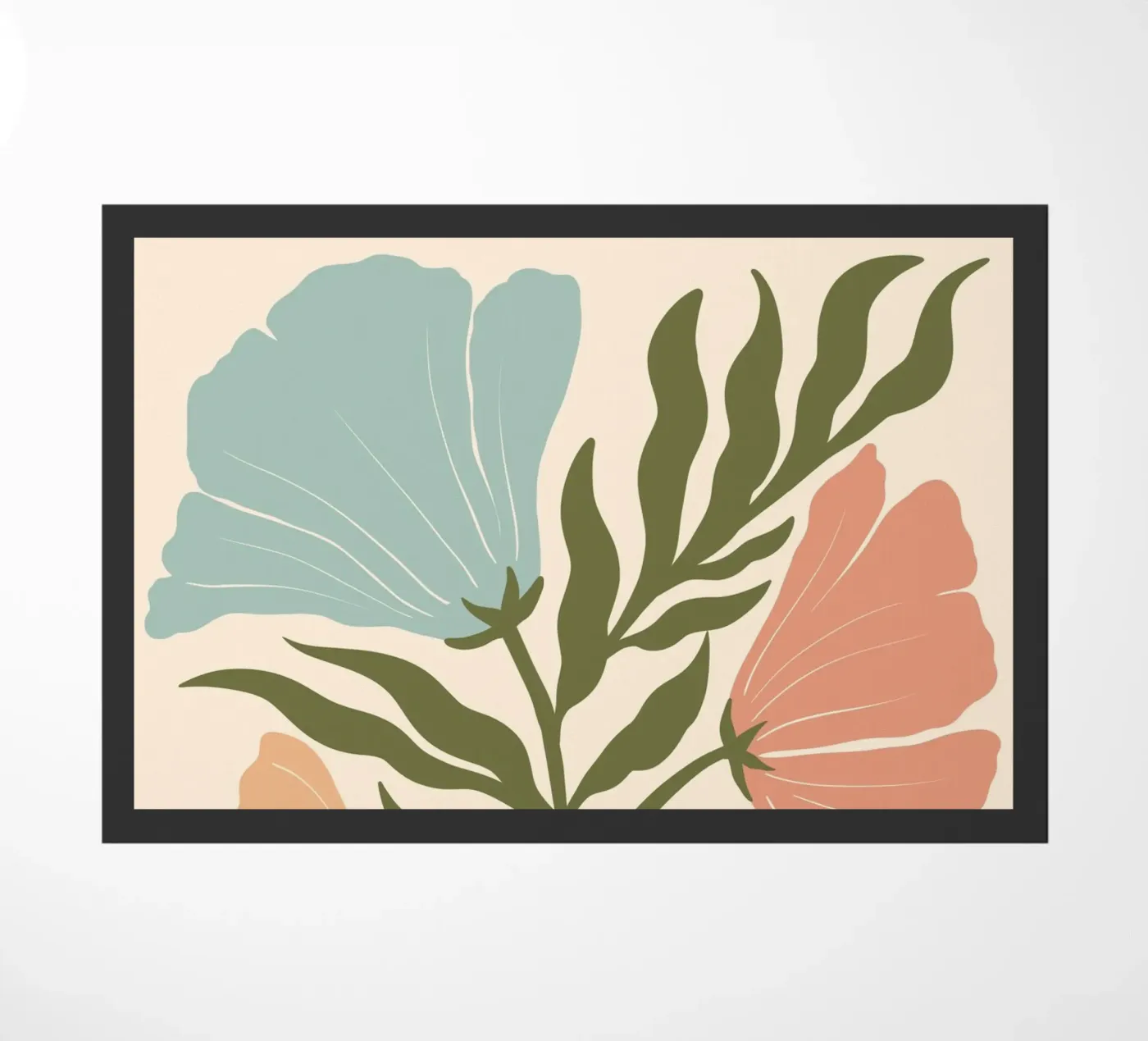 Flowers muted deurmat van LisaArtes