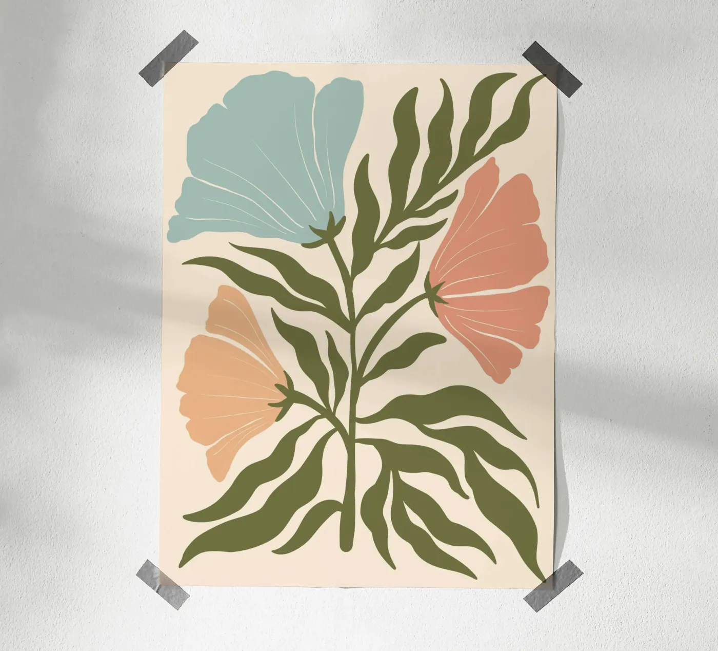 Flowers muted poster van LisaArtes