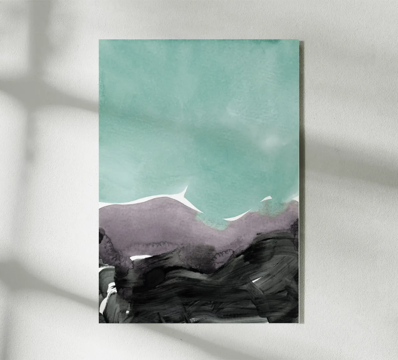 mint mauve grey plexiglass da IRIS LEHNHARDT FINE ART