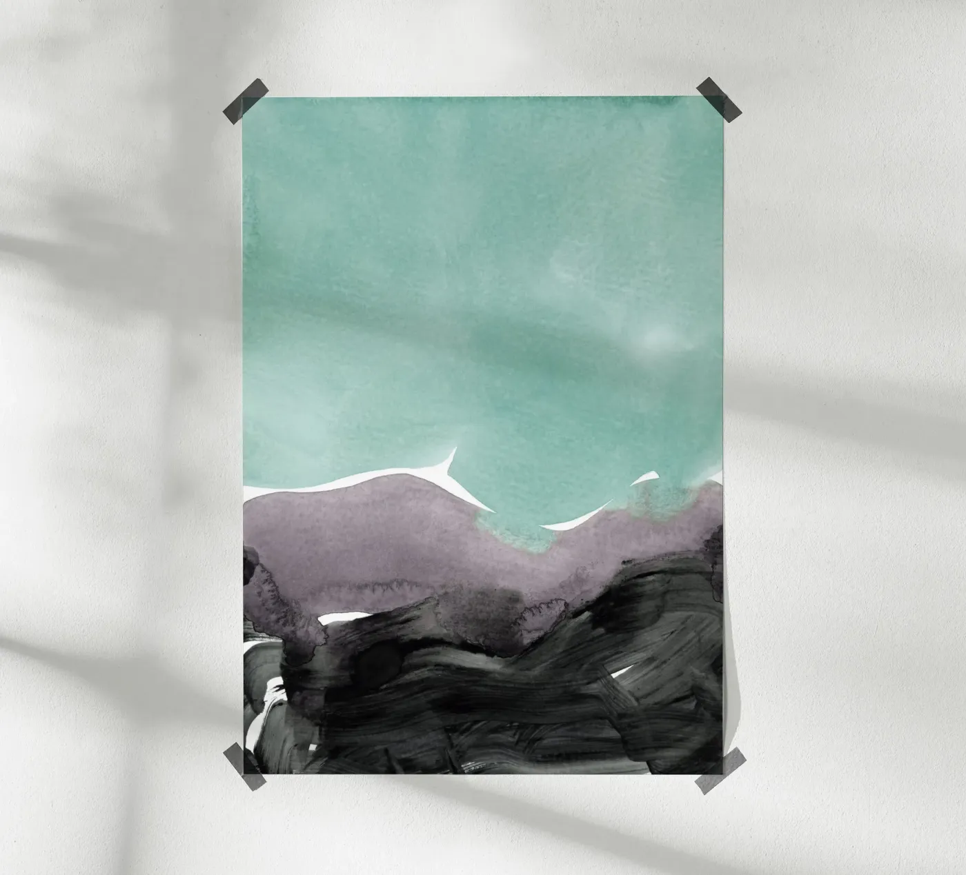 mint mauve grey poster da IRIS LEHNHARDT FINE ART