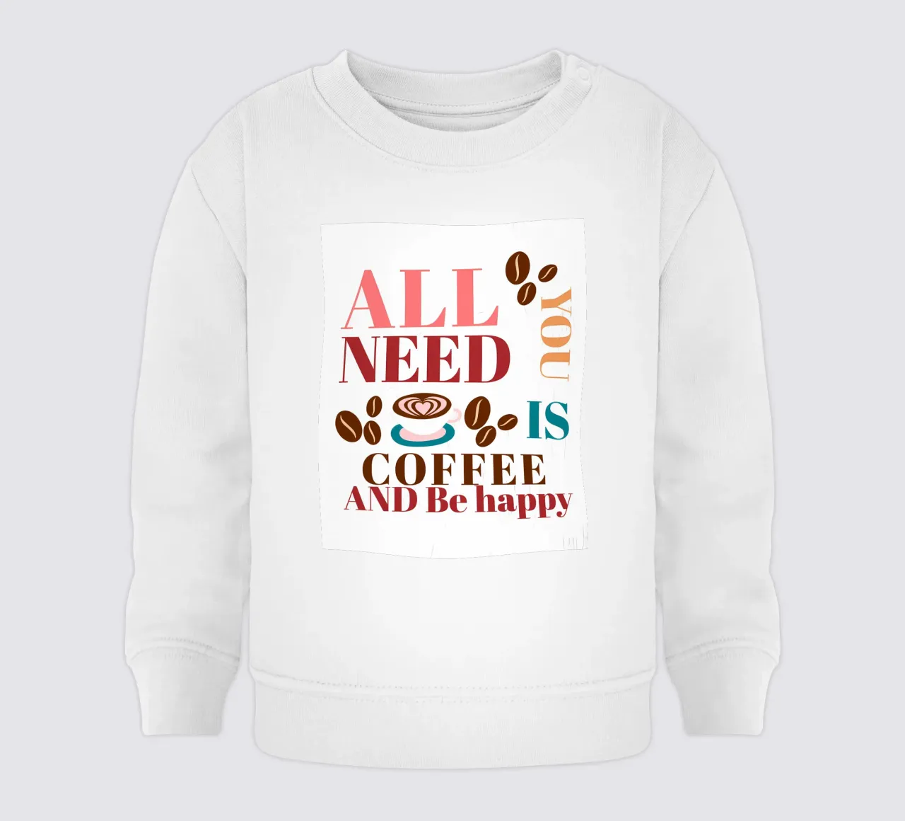 Tutto ciò che serve è caffè e felicità felpa neonato da inspirational quote