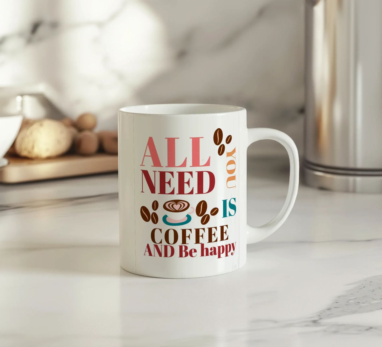 Tutto ciò che serve è caffè e felicità tazza in ceramica da inspirational quote